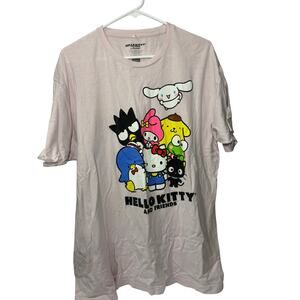 Sanrio Hello Kitty and Friends Pink Graphic T-Shirt Size XL